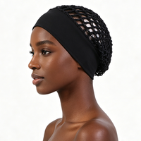 Accessoires capillaires unisexes : Bonnet snood en maille de rayonne extensible avec bande élastique large, filet à cheveux et bonnet de perruque pour femmes et hommes