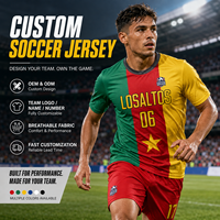 Camiseta de Fútbol Personalizada con Insignia del Equipo, Nombre y Número, Ropa Deportiva Transpirable para Partidos de Fútbol