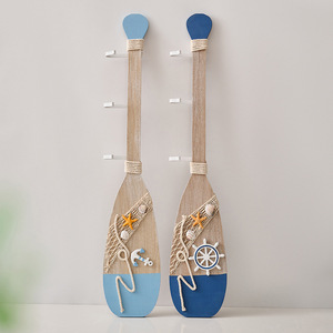 Mediterranean Style 80CM Oar <b>Hook</b> <b>Wall</b> Decoration For Living Room Bedroom - Product Image 3