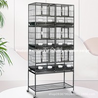 Grande volière d'angle en fer forgé massif pour perroquets, cage à oiseaux amovible, design luxueux et confortable, respirante, pour usage extérieur, en métal