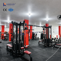 Équipement de musculation professionnel tout-en-un 1500 Square : Appareil de traction dorsale, Presse à jambes, Machine à pectoraux, Extension de jambes, Curl de jambes pour salle de sport