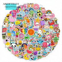 Paquete de 300 Pegatinas Adhesivas de Vinilo Impermeables con Diseños de Personajes de Dibujos Animados para Niños |   Recuerdos Personalizables para Fiestas de Regreso a Clases