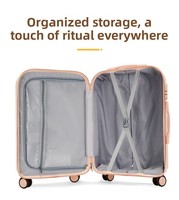 Valise souple de luxe minimaliste en ABS avec roulettes, motif ours mignon, pour voyage unisexe, fermeture éclair et serrure à combinaison