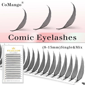 CoMango Comic Feathered Spire Eyelashes Extension Premade Volume Individual Pteris Elf False Lashes Fast Shipping - Product Image 5