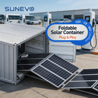 Système solaire conteneurisé pliable tout-en-un 100 kW certifié CE TUV, station d'alimentation solaire portable pour la recharge de véhicules électriques et l'alimentation des exploitations agricoles