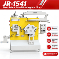 Machine d'impression d'étiquettes textiles Flexo JR-1541, longueur de répétition 108-401 mm, équipement d'impression automatique d'étiquettes en tissu, certifié CE