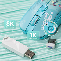 AKKO AG ONE 3950 Mouse Gaming Sensor PAW3950 Desain Ergonomis untuk Tangan Kanan Nirkabel 2.4GHz Laju Polling 8.000 Hz 8