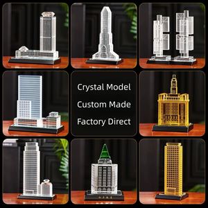 Cao Cấp Tùy Chỉnh Thực Hiện Hiện Đại Tinh Thể Xây Dựng Kiến Trúc Mô hình Kinh Doanh Sang Trọng Quà Tặng Cho Công Ty Sự Kiện Nhà Máy Bán Buôn - Product Image 2