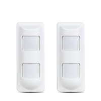 Capteur de mouvement infrarouge sans fil étanche IP65, 433MHz EV1527, double technologie PIR, immunisé aux animaux domestiques, pour systèmes d'alarme domestiques, 2 pièces