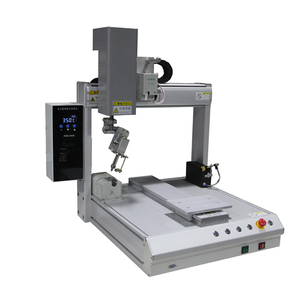 Conception antistatique 5 axes double stations Machine à souder automatique Tête d'aviation ronde Ligne de données Soudure USB - Product Image 6