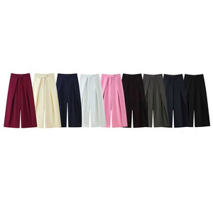 TAOP&ZA Pantaloni Plissettati da <span class=keywords><strong>Donna</strong></span> Stile Retrò Europeo e Americano, Nuova Collezione Autunno 2025, Casual e Semplici 8219100 - Product Image 1