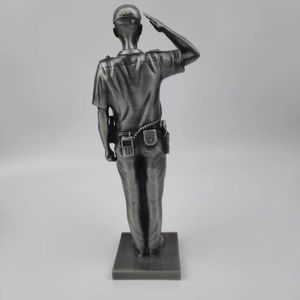 Barato guardia de seguridad hombre estatua escultura gris Metal artesanía trofeo Premio aluminio recuerdo negocio regalo hecho a mano fabricante - Product Image 4