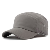 Casquette de course à pied personnalisée à 5 panneaux, imperméable, séchage rapide, respirante, légère, pour sports de plein air, avec impression de logo personnalisé, OEM