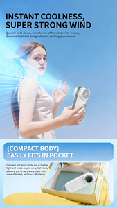 Nuevo mini ventilador USB recargable de alta velocidad con 100 configuraciones de velocidad, ventilador portátil de bolsillo con forma de oso. - Product Image 6