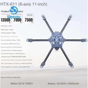 Dron Htx611 de 6 Ejes y 11 Pulgadas con Marco Metálico, Control Remoto, Cámara 4K, Compatible con <span class=keywords><strong>Mavic</strong></span> <span class=keywords><strong>Mini</strong></span> 2 para Agricultura y Drones - Product Image 4