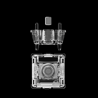Interrupteur GATERON Magnetic Jade Air HE Transparent Son Mahjong RGB pour Clavier Gaming Personnalisé DIY Technologie à Capteur Hall