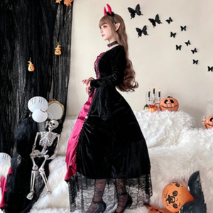 <span class=keywords><strong>Disfraz</strong></span> de Reina Vampiro para Halloween, Vestido Largo de Bruja Oscura, Vestido Sexy para Sesión de Fotos de Fiesta - Product Image 2