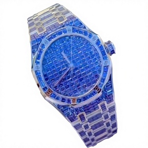 นาฬิกาฮิปฮอปแบบกลไกวินเทจประดับเพชรทรงบาแกตต์สำหรับผู้ชาย นาฬิกาหรูระดับพรีเมียม - Product Image 1