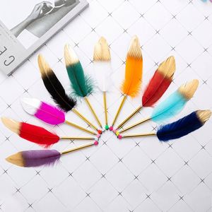 Hot Selling Novelty <b>Feather</b> Ballpoint Pens with Custom logo Promotional Gift Item - Product Image 2