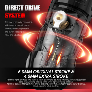 XNET Titan 270 2400mAh alto Torque Motor sin escobillas pistola <span class=keywords><strong>de</strong></span> tatuaje 5,0mm/4,0mm carrera profesional inalámbrico tatuaje pluma máquina - Product Image 3