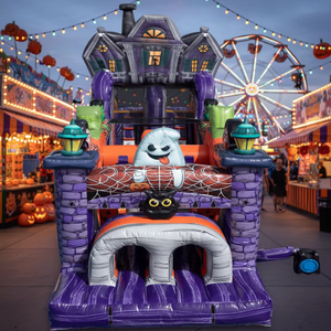 Circuito <span class=keywords><strong>de</strong></span> Obstáculos Inflable <span class=keywords><strong>de</strong></span> PVC para Exteriores, Desafío <span class=keywords><strong>de</strong></span> Halloween, Castillo <span class=keywords><strong>de</strong></span> Obstáculos con Calabazas y Fantasmas, Certificado CE, Opciones <span class=keywords><strong>de</strong></span> Color Personalizadas - Product Image 2