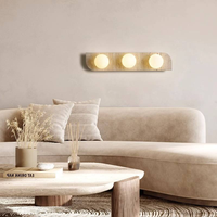 Applique murale Wabi Sabi en verre blanc, lampe de chevet, de couloir, de hall d'entrée, style nordique moderne, avec pierre de grotte jaune créative, luminaire d'escalier, Lamparas