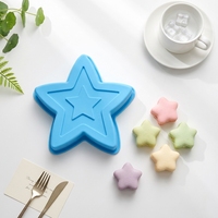 Grandes moules à gâteau jetables en silicone en forme d'étoile, résistantes à la chaleur, antiadhésives, compatibles four, micro-ondes et congélateur, pour pain, tarte, flan