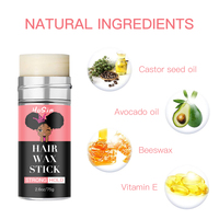 Stick Modellante per Capelli con Cera Effetto Finitura, per Controllo dei Bordi Ricci e Capelli Svolazzanti, Cera Fissante per Acconciature, Stick Modellante per Capelli a Marchio Privato
