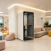 Cabina Insonorizada Ignífuga con Ventilación de 60s, Reducción de Ruido de 32dB, ISO 23351-1, Instalación Modular de 30-45 Minutos