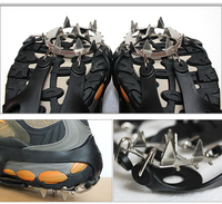 Crampons et couvre-chaussures à pointes pour sports d'hiver en plein air, certifiés EN ISO 13287, pour hommes et femmes, pour la randonnée et la course sur sentier, pour la neige et la glace
