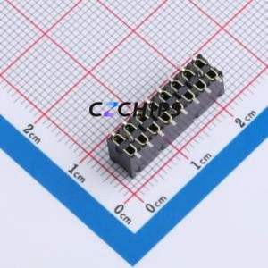 SSM-108-L-DV-LC Pin Socket SMD,P=2.54mm Connector 2.54mm 2.54mm Square Hole Vertical Mount - Product Image 2