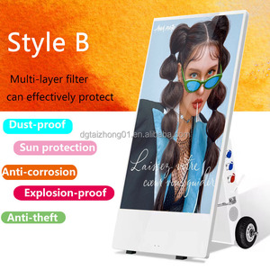 55 Inch Outdoor Movable Waterproof Digital Signage Display with Battery Powered <b>Standing</b> Feature - Product Image 2