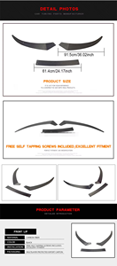 Lèvre de pare-chocs avant en fibre de carbone de haute qualité pour Audi <span class=keywords><strong>R8</strong></span> <span class=keywords><strong>V10</strong></span> Gen 2, années <span class=keywords><strong>2016</strong></span>-2018 - Product Image 6