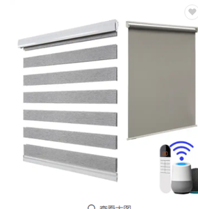 Tende Zebra motorizzate di dimensioni personalizzate oscuranti automatici intelligenti giorno e <span class=keywords><strong>notte</strong></span> tende a rullo senza fili Zebra Shades - Product Image 6