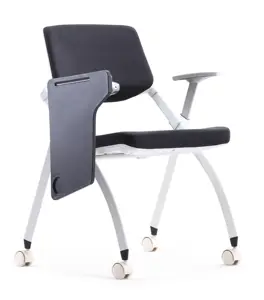 เก้าอี้สำนักงานที่ทันสมัยสะดวกสบายเก้าอี้ฝึกอบรมโรงเรียนที่มีแผ่นเขียน