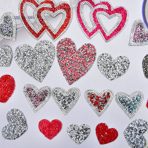 Parche <span class=keywords><strong>de</strong></span> corazón <span class=keywords><strong>de</strong></span> diamantes <span class=keywords><strong>de</strong></span> imitación <span class=keywords><strong>para</strong></span> ropa, Parche <span class=keywords><strong>de</strong></span> hierro en varios colores con motivo <span class=keywords><strong>de</strong></span> cristal Hotfix <span class=keywords><strong>para</strong></span> bolsos, pantalones y zapatos, venta directa <span class=keywords><strong>de</strong></span> fábrica - Product Image 2