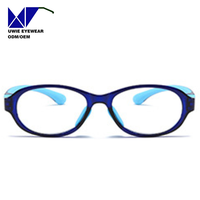Monture de prescription ovale personnalisée OEM TPEE&TR90, anti-lumière bleue, pour enfants et adolescents, taille 48-16-125, fabricant professionnel