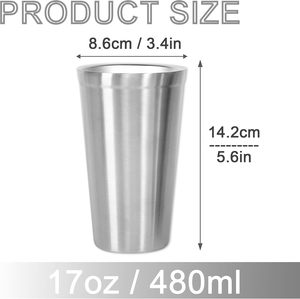 <b>Double</b> <b>Walled</b> SUS304 8oz 12oz 16oz BBQ Adult Eco-Friendly with Straw Hand Grip Drinking Cup Beer <b>Mug</b> Tumbler - Product Image 6
