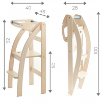 Tabouret d'apprentissage pliable en bois, tour d'apprentissage pour les tout-petits et les enfants