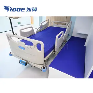 Cama de hospital eléctrica ICU multifuncional con colchón y báscula