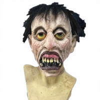Masque de zombie d'horreur pour Halloween, accessoire de farce amusant en latex, accessoires de cosplay pour maison hantée