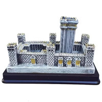 Modèle du Second Temple de Jérusalem en résine, gravé, couleur argentée, en polyrésine, cadeau Judaica vintage personnalisé, vente en gros