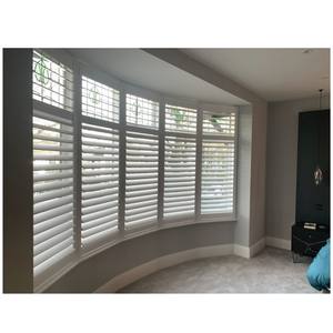 Volets de plantation blancs comme neige persiennes en pvc volets de fenêtre électriques intérieurs de Chine - Product Image 3