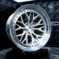 Nouvelles jantes forgées 2 pièces à déport profond et lèvre polie sur mesure 5x112 5x114.3 5x120 compatibles Audi Mercedes, en alliage d'aluminium personnalisé