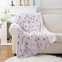 Manta de Piel Sintética de Conejo con Estampado Floral Rosa Elegante, Personalizada por el Fabricante, para Sala de Estar, Sofá, Dormitorio, Decoración del Hogar
