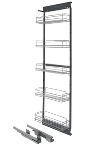Unidad alta de despensa extraíble de montaje lateral de 5 niveles, <span class=keywords><strong>armario</strong></span> de cocina de 250mm y 300mm, de almacenamiento interior Hardware, organizador de alimentos, cesta de alambre - Product Image 4