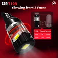 Ampoule LED S09 à 360 degrés avec signal lumineux +500% de luminosité T10 T15 3157 pour feux de freinage et clignotants automobiles