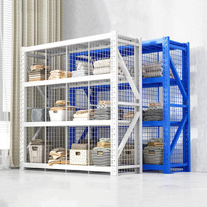 מדפי אחסון מתכת איכותיים מתכווננים בעלי 4 קומות, בעלי קיבולת של 200 ק\\\"ג, מצופים באבקה, מתוצרת HY הנמכרת ביותר. - Product Image 1