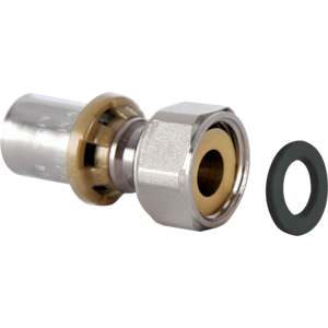 Conector recto de polipropileno Tuerca giratoria 20X1/2 Técnica de forja de superficie lisa Rosca BSPT NPT para cabeza química de agua - Product Image 1