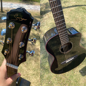 <span class=keywords><strong>Guitarra</strong></span> Acústica de Viaje de Tamaño Pequeño, Fabricada en China, Estilo <span class=keywords><strong>Vintage</strong></span>, de Madera Maciza de Caoba, 36 Pulgadas - Product Image 3